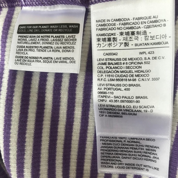 🌺GAP - Purple & White Stripe Tank Top.NWT - Picture 4 of 6